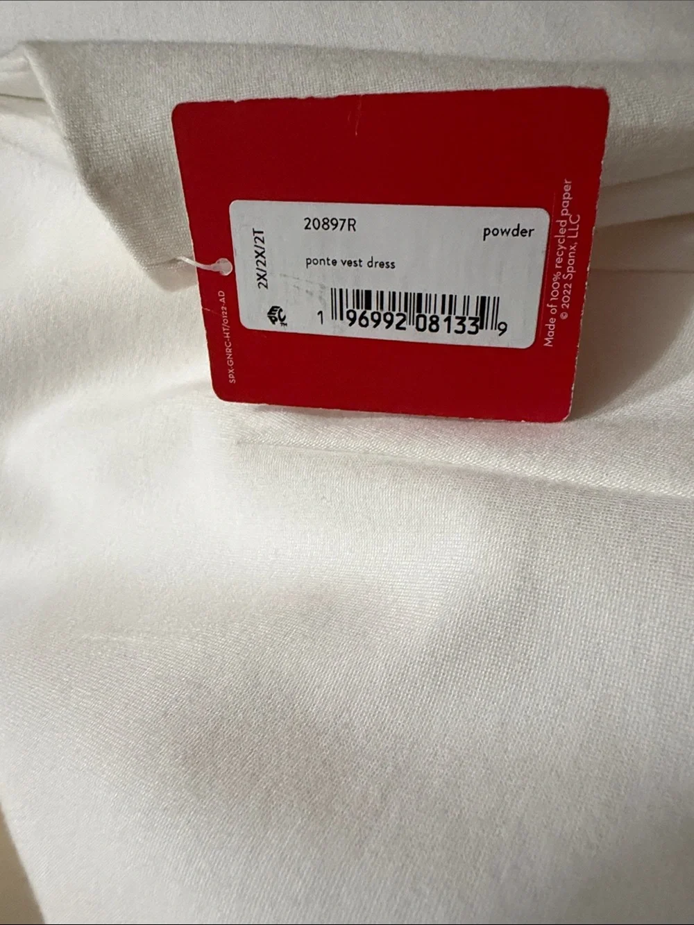 Spanx Ponte Vest Dress Color Powder Size 2X New